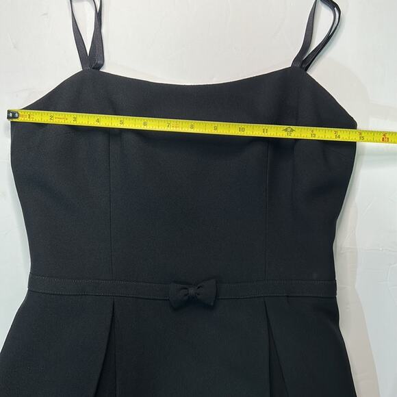 NWT Bebe Little Black Dress w/ Elastic Spaghetti Straps Underskirt Mini Size 6 - Picture 7 of 9